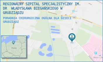PORADNIA CHIRURGICZNA OGÓLNA DLA DZIECI - REGIONALNY SZPITAL SPECJALISTYCZNY IM. DR  WŁADYSŁAWA BIEGAŃSKIEGO W GRUDZIĄDZU - RYDYGIERA 15/17,  GRUDZIĄDZ