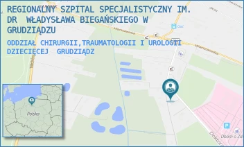 ODDZIAŁ CHIRURGII,TRAUMATOLOGII I UROLOGII DZIECIĘCEJ - REGIONALNY SZPITAL SPECJALISTYCZNY IM. DR  WŁADYSŁAWA BIEGAŃSKIEGO W GRUDZIĄDZU - RYDYGIERA 15/17,  GRUDZIĄDZ