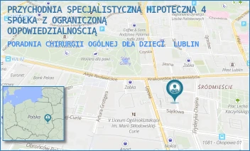 PORADNIA CHIRURGII OGÓLNEJ DLA DZIECI - PRZYCHODNIA SPECJALISTYCZNA HIPOTECZNA 4 SPÓŁKA Z OGRANICZONĄ ODPOWIEDZIALNOŚCIĄ - HIPOTECZNA 4,  LUBLIN