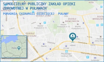 PORADNIA CHIRURGII DZIECIĘCEJ - SAMODZIELNY PUBLICZNY ZAKŁAD OPIEKI ZDROWOTNEJ W PUŁAWACH - CENTRALNA 16,  PUŁAWY