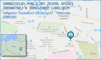 PORADNIA CHIRURGII DZIECIĘCEJ - SAMODZIELNY PUBLICZNY ZESPÓŁ OPIEKI ZDROWOTNEJ W TOMASZOWIE LUBELSKIM - PETERA 1,  TOMASZÓW LUBELSKI