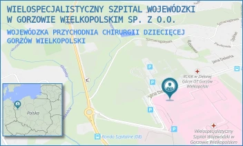 WOJEWÓDZKA PRZYCHODNIA CHIRURGII DZIECIĘCEJ - WIELOSPECJALISTYCZNY SZPITAL WOJEWÓDZKI W GORZOWIE WIELKOPOLSKIM SP. Z O.O. - UL. JANA DEKERTA 1,  GORZÓW WIELKOPOLSKI
