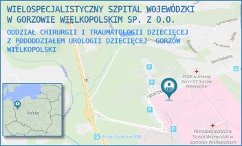 ODDZIAŁ CHIRURGII I TRAUMATOLOGII DZIECIĘCEJ Z PODODDZIAŁEM UROLOGII DZIECIĘCEJ - WIELOSPECJALISTYCZNY SZPITAL WOJEWÓDZKI W GORZOWIE WIELKOPOLSKIM SP. Z O.O. - UL. JANA DEKERTA 1,  GORZÓW WIELKOPOLSKI
