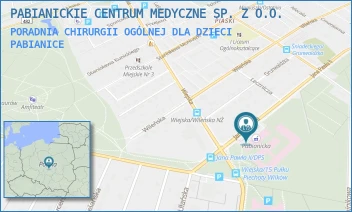 PORADNIA CHIRURGII OGÓLNEJ DLA DZIECI - PABIANICKIE CENTRUM MEDYCZNE SP. Z O.O. - UL. JANA PAWŁA II 68,  PABIANICE