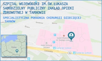 SPECJALISTYCZNA PORADNIA CHIRURGII DZIECIĘCEJ - SZPITAL WOJEWÓDZKI IM.ŚW.ŁUKASZA SAMODZIELNY PUBLICZNY ZAKŁAD OPIEKI ZDROWOTNEJ W TARNOWIE - UL. LWOWSKA 178A,  TARNÓW