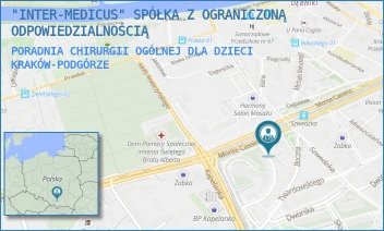 PORADNIA CHIRURGII OGÓLNEJ DLA DZIECI - "INTER-MEDICUS" SPÓŁKA Z OGRANICZONĄ ODPOWIEDZIALNOŚCIĄ - UL. UL. SZWEDZKA 27,  KRAKÓW-PODGÓRZE