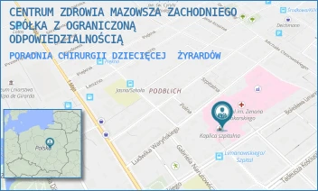 PORADNIA CHIRURGII DZIECIĘCEJ - CENTRUM ZDROWIA MAZOWSZA ZACHODNIEGO SPÓŁKA Z OGRANICZONĄ ODPOWIEDZIALNOŚCIĄ - LIMANOWSKIEGO 30,  ŻYRARDÓW