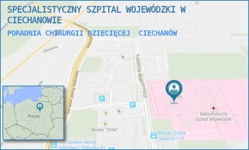 PORADNIA CHIRURGII DZIECIĘCEJ - SPECJALISTYCZNY SZPITAL WOJEWÓDZKI W CIECHANOWIE - POWST. WIELKOPOLSKICH 2,  CIECHANÓW