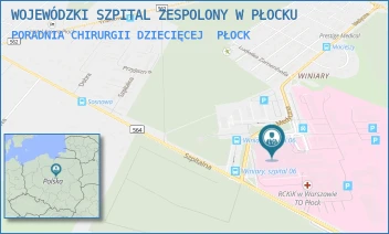 PORADNIA CHIRURGII DZIECIĘCEJ - WOJEWÓDZKI SZPITAL ZESPOLONY W PŁOCKU - MEDYCZNA 19,  PŁOCK
