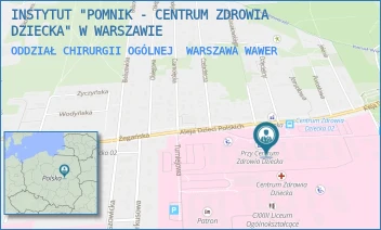 ODDZIAŁ CHIRURGII OGÓLNEJ - INSTYTUT "POMNIK - CENTRUM ZDROWIA DZIECKA" - ALEJA DZIECI POLSKICH 20,  WARSZAWA WAWER