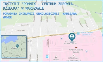 PORADNIA CHIRURGII ONKOLOGICZNEJ - INSTYTUT "POMNIK - CENTRUM ZDROWIA DZIECKA" - ALEJA DZIECI POLSKICH 20,  WARSZAWA WAWER