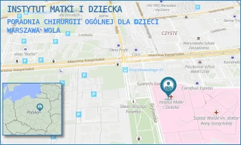 PORADNIA CHIRURGII OGÓLNEJ DLA DZIECI - INSTYTUT MATKI I DZIECKA - MARCINA KASPRZAKA 17 A,  WARSZAWA WOLA