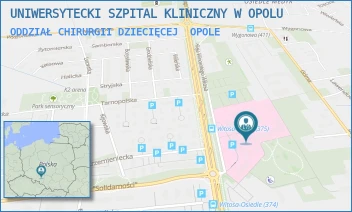 ODDZIAŁ CHIRURGII DZIECIĘCEJ - UNIWERSYTECKI SZPITAL KLINICZNY W OPOLU - UL. ALEJA WINCENTEGO WITOSA 26,  OPOLE