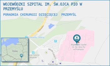 PORADNIA CHIRURGII DZIECIĘCEJ - WOJEWÓDZKI SZPITAL IM. ŚW.OJCA PIO W PRZEMYŚLU - UL. MONTE CASSINO 18,  PRZEMYŚL