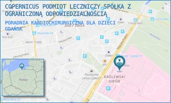 PORADNIA KARDIOCHIRURGICZNA DLA DZIECI - COPERNICUS PODMIOT LECZNICZY SPÓŁKA Z OGRANICZONĄ ODPOWIEDZIALNOŚCIĄ - ALEJA JANA PAWŁA II 50,  GDAŃSK