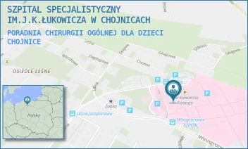 PORADNIA CHIRURGII OGÓLNEJ DLA DZIECI - SZPITAL SPECJALISTYCZNY IM.J.K.ŁUKOWICZA W CHOJNICACH - UL. LEŚNA 10,  CHOJNICE