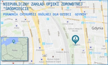 PORADNIA CHIRURGII OGÓLNEJ DLA DZIECI - NIEPUBLICZNY ZAKŁAD OPIEKI ZDROWOTNEJ "ŚRÓDMIEŚCIE" - UL. ŻWIRKI I WIGURY 14,  GDYNIA