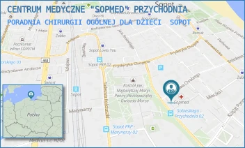 PORADNIA CHIRURGII OGÓLNEJ DLA DZIECI - CENTRUM MEDYCZNE "SOPMED" PRZYCHODNIA - UL. CHROBREGO 6/8,  SOPOT