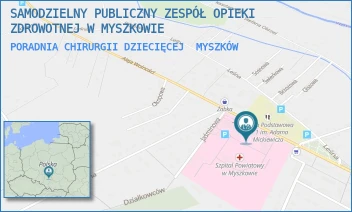 PORADNIA CHIRURGII DZIECIĘCEJ - SAMODZIELNY PUBLICZNY ZESPÓŁ OPIEKI ZDROWOTNEJ W MYSZKOWIE - UL. ALEJA WOLNOŚCI 29,  MYSZKÓW