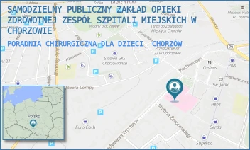 PORADNIA CHIRURGICZNA DLA DZIECI - SAMODZIELNY PUBLICZNY ZAKŁAD OPIEKI ZDROWOTNEJ ZESPÓŁ SZPITALI MIEJSKICH W CHORZOWIE - UL. WŁADYSŁAWA TRUCHANA 7,  CHORZÓW