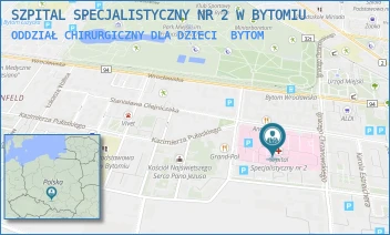 ODDZIAŁ CHIRURGICZNY DLA DZIECI - SZPITAL SPECJALISTYCZNY NR 2 W BYTOMIU - UL. BATOREGO 15,  BYTOM