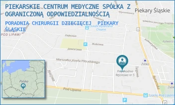 PORADNIA CHIRURGII DZIECIĘCEJ - PIEKARSKIE CENTRUM MEDYCZNE SPÓŁKA Z OGRANICZONĄ ODPOWIEDZIALNOŚCIĄ - UL. PIŁSUDSKIEGO 5,  PIEKARY ŚLĄSKIE