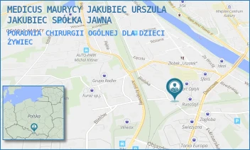 PORADNIA CHIRURGII OGÓLNEJ DLA DZIECI - MEDICUS MAURYCY JAKUBIEC URSZULA JAKUBIEC SPÓŁKA JAWNA - UL. DWORCOWA 22,  ŻYWIEC