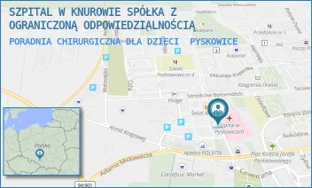 PORADNIA CHIRURGICZNA DLA DZIECI - ZESPÓŁ SZPITALI POWIATU GLIWICKIEGO SPÓŁKA Z OGRANICZONĄ ODPOWIEDZIALNOŚCIĄ - UL. SZPITALNA 2,  PYSKOWICE