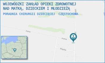 PORADNIA CHIRURGII DZIECIĘCEJ - WOJEWÓDZKI ZAKŁAD OPIEKI ZDROWOTNEJ NAD MATKĄ, DZIECKIEM I MŁODZIEŻĄ - UL. SOBIESKIEGO 7A,  CZĘSTOCHOWA