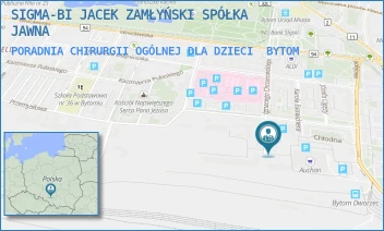 PORADNIA CHIRURGII OGÓLNEJ DLA DZIECI - SIGMA-BI JACEK ZAMŁYŃSKI SPÓŁKA JAWNA - UL. IGNACEGO CHRZANOWSKIEGO 23,  BYTOM