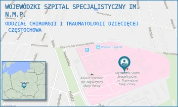 ODDZIAŁ CHIRURGII I TRAUMATOLOGII DZIECIĘCEJ - WOJEWÓDZKI SZPITAL SPECJALISTYCZNY IM. N.M.P. - UL. BIALSKA 104/118,  CZĘSTOCHOWA