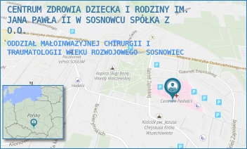 ODDZIAŁ MAŁOINWAZYJNEJ CHIRURGII I TRAUMATOLOGII WIEKU ROZWOJOWEGO - CENTRUM ZDROWIA DZIECKA I RODZINY IM. JANA PAWŁA II W SOSNOWCU SPÓŁKA Z O.O. - UL. G.ZAPOLSKIEJ 3,  SOSNOWIEC