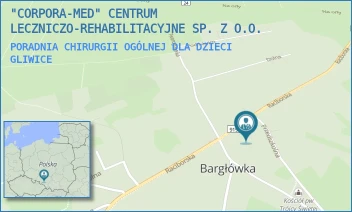 PORADNIA CHIRURGII OGÓLNEJ DLA DZIECI - "CORPORA-MED" CENTRUM LECZNICZO-REHABILITACYJNE SP. Z O.O. - UL. RACIBORSKA 21,  GLIWICE