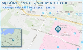 PORADNIA CHIRURGII DZIECIĘCEJ - WOJEWÓDZKI SZPITAL ZESPOLONY W KIELCACH - GRUNWALDZKA 45,  KIELCE