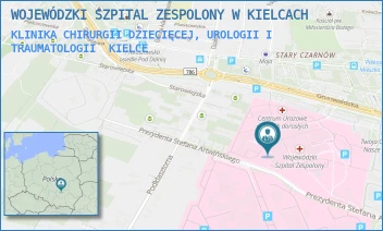 KLINIKA CHIRURGII DZIECIĘCEJ, UROLOGII I TRAUMATOLOGII - WOJEWÓDZKI SZPITAL ZESPOLONY W KIELCACH - GRUNWALDZKA 45,  KIELCE