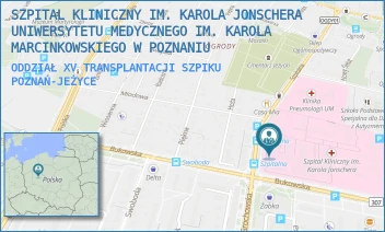 ODDZIAŁ XV TRANSPLANTACJI SZPIKU - SZPITAL KLINICZNY IM. KAROLA JONSCHERA UNIWERSYTETU MEDYCZNEGO IM. KAROLA MARCINKOWSKIEGO W POZNANIU - SZPITALNA 27/33,  POZNAŃ-JEŻYCE
