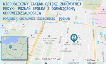 PORADNIA CHIRURGII DZIECIĘCEJ - NIEPUBLICZNY ZAKŁAD OPIEKI ZDROWOTNEJ MEDYK- POZNAŃ SPÓŁKA Z OGRANICZONĄ ODPOWIEDZIALNOŚCIĄ - ŚWIT 47,  POZNAŃ