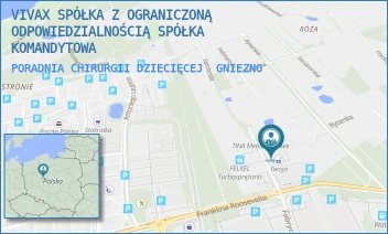 PORADNIA CHIRURGII DZIECIĘCEJ - CENTRUM MEDYCZNE VIVAX SPÓŁKA Z OGRANICZONĄ ODPOWIEDZIALNOŚCIĄ - PODKOMORSKA 4,  GNIEZNO