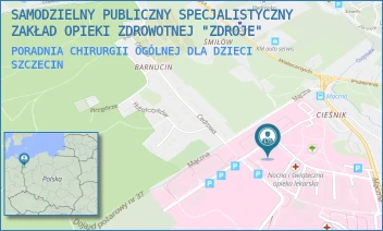 PORADNIA CHIRURGII OGÓLNEJ DLA DZIECI - SAMODZIELNY PUBLICZNY SPECJALISTYCZNY ZAKŁAD OPIEKI ZDROWOTNEJ "ZDROJE" W SZCZECINIE - MĄCZNA 4,  SZCZECIN