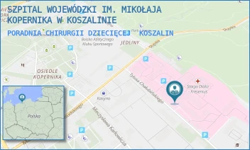 PORADNIA CHIRURGII DZIECIĘCEJ - SZPITAL WOJEWÓDZKI IM. MIKOŁAJA KOPERNIKA W KOSZALINIE - CHAŁUBIŃSKIEGO 7,  KOSZALIN