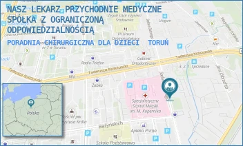 PORADNIA CHIRURGICZNA DLA DZIECI - NASZ LEKARZ PRZYCHODNIE MEDYCZNE SPÓŁKA Z OGRANICZONĄ ODPOWIEDZIALNOŚCIĄ - STEFANA BATOREGO 18-22,  TORUŃ