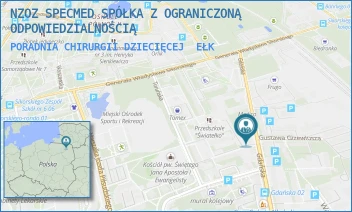 PORADNIA CHIRURGII DZIECIĘCEJ - NZOZ SPECMED SPÓŁKA Z OGRANICZONĄ ODPOWIEDZIALNOŚCIĄ - GDAŃSKA 17,  EŁK